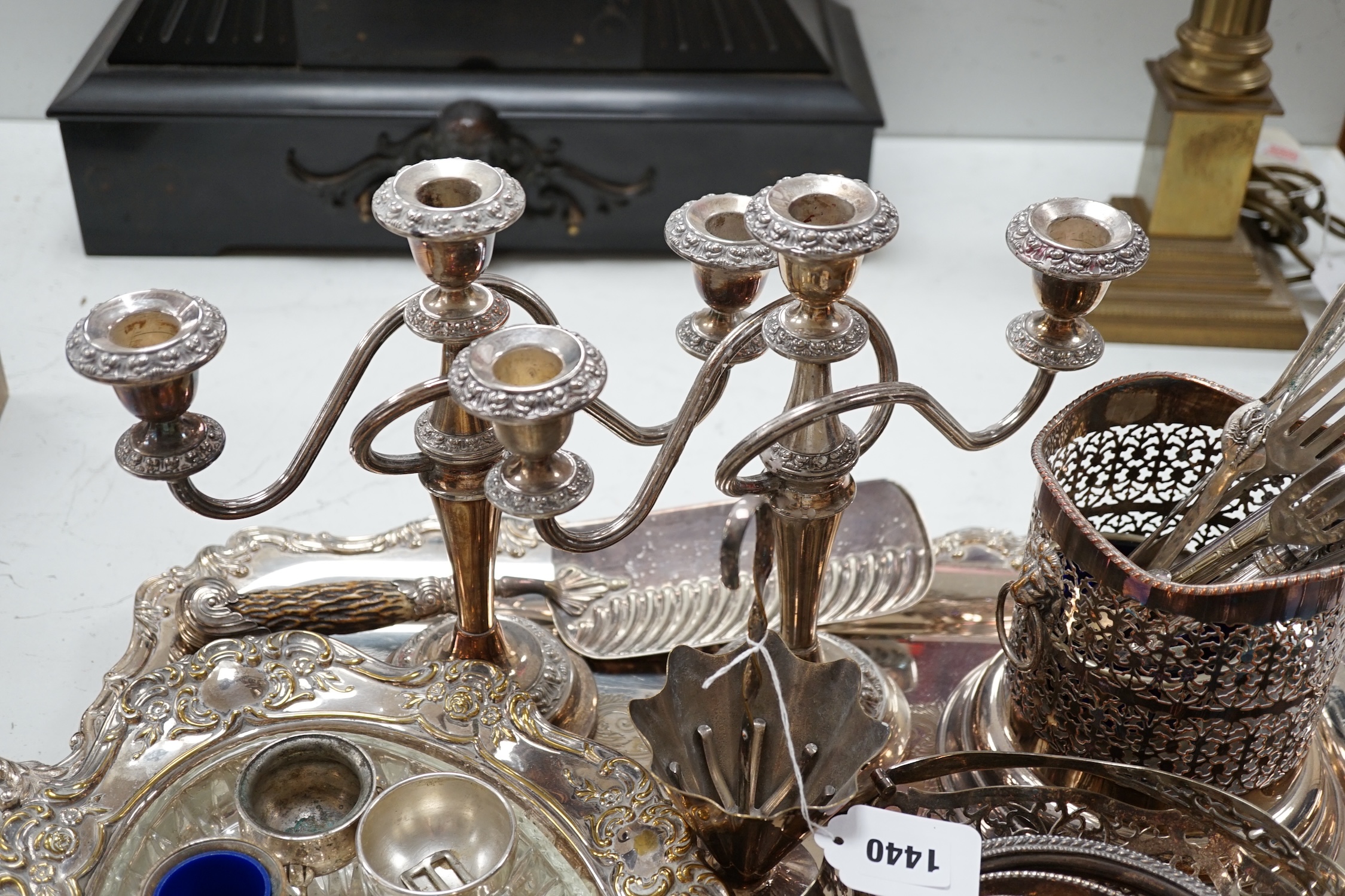 A group of plated wares